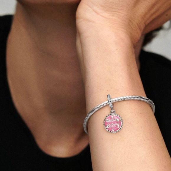 Pink Birthday Cake Dangle Bracelet Charm - S925 Sterling Silver Fits Pandora - Picture 6 of 6
